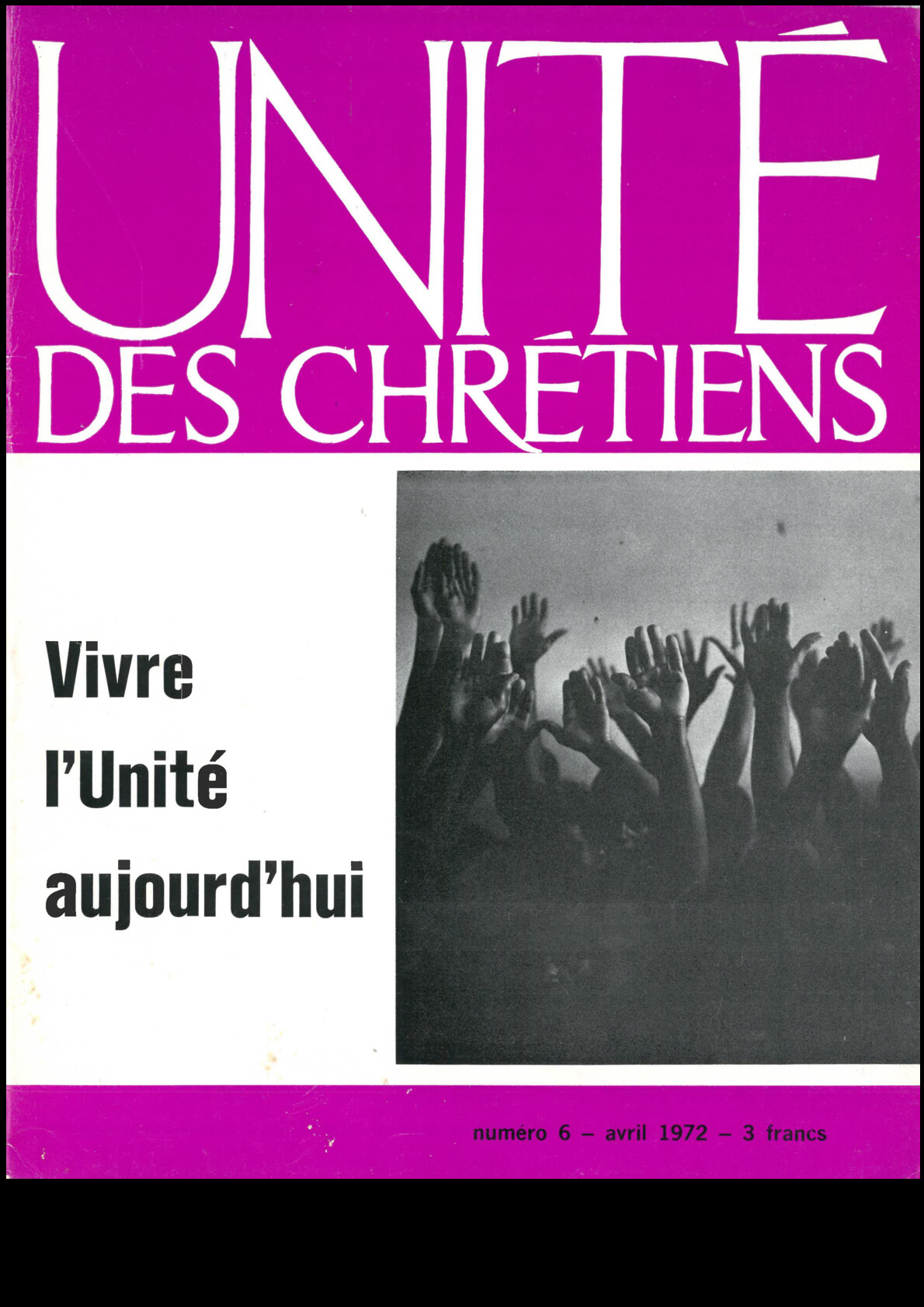 Vivre l’Unité aujourd’hui