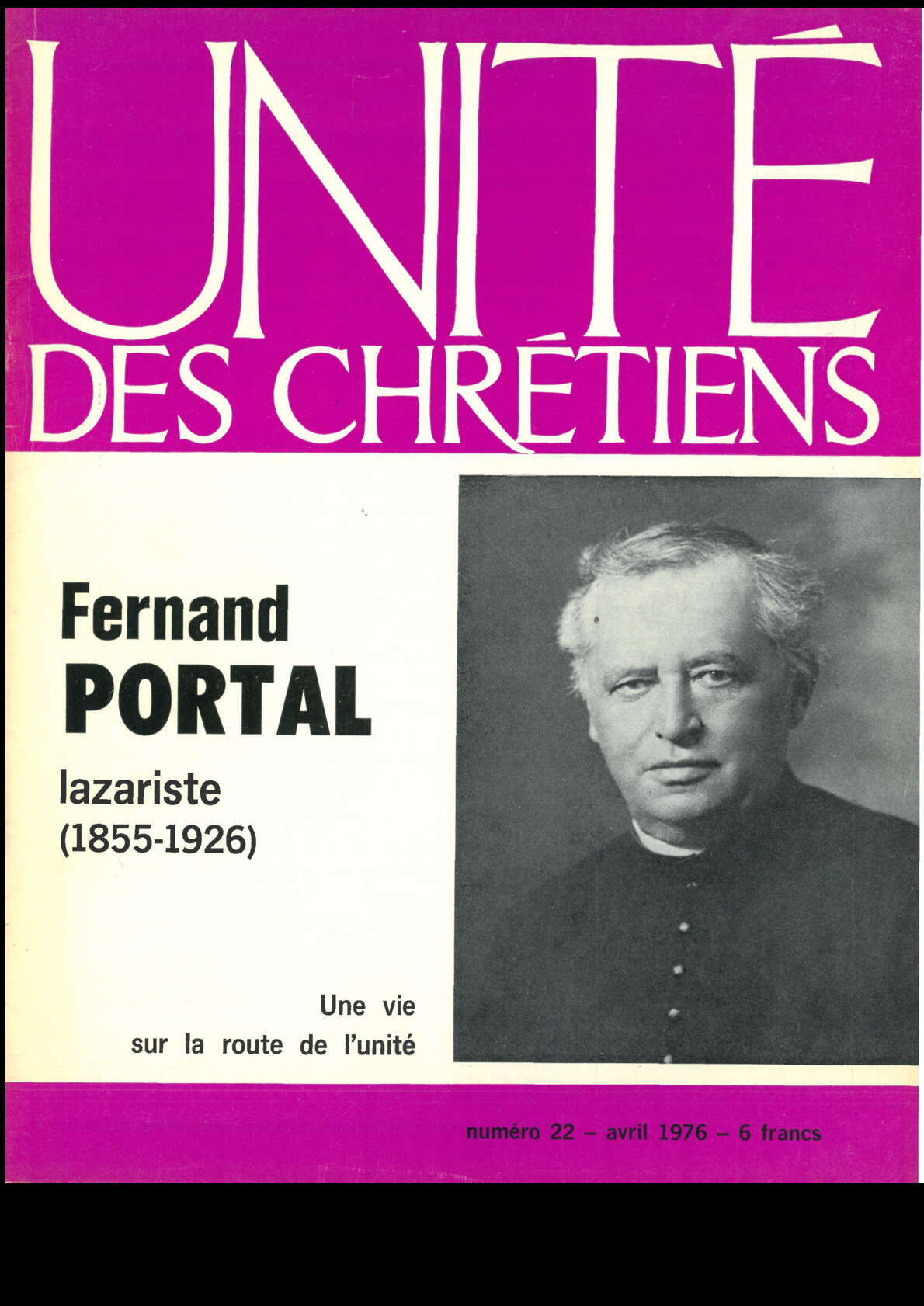 Fernand Portal – lazariste (1855-1926) – une vie sur la route de l’unité