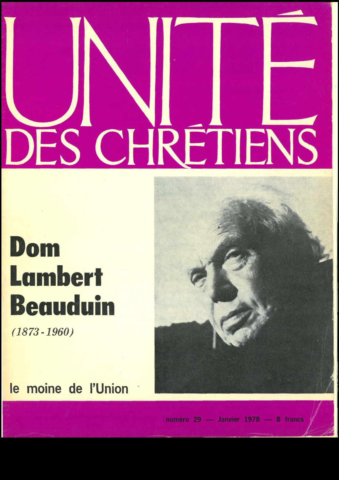 Dom Lambert Beauduin (1873-1960), le moine de l’Union