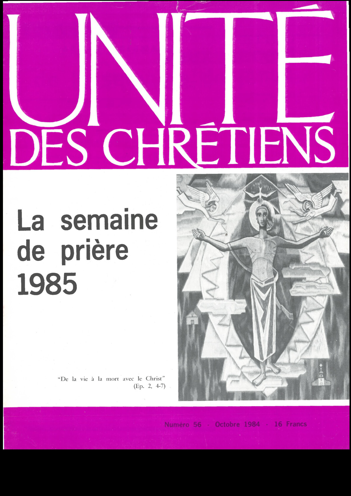 « De la vie à la mort avec le Christ », (Ep 2,4-7), (SPPUC 1985)