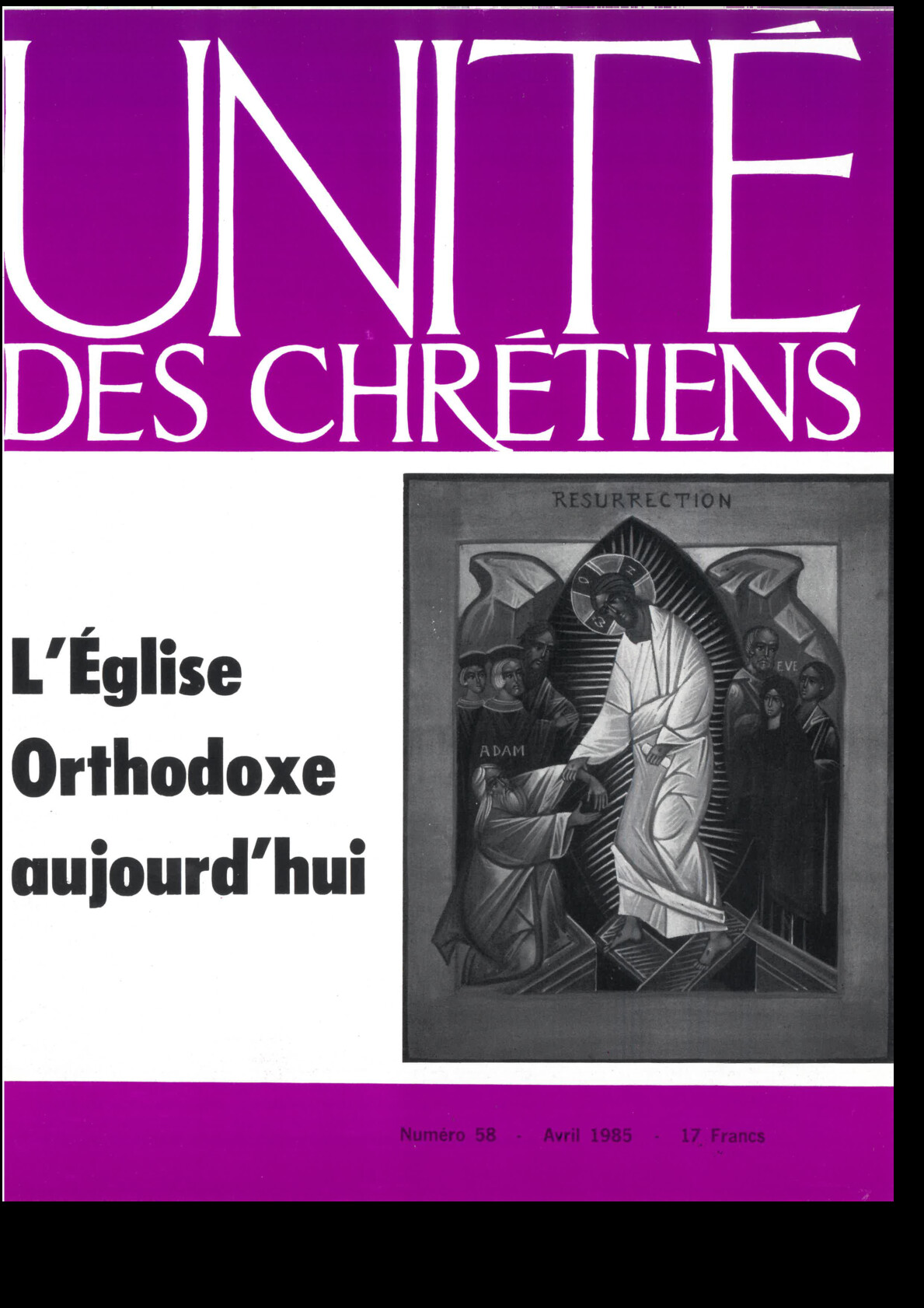 L’Église Orthodoxe aujourd’hui
