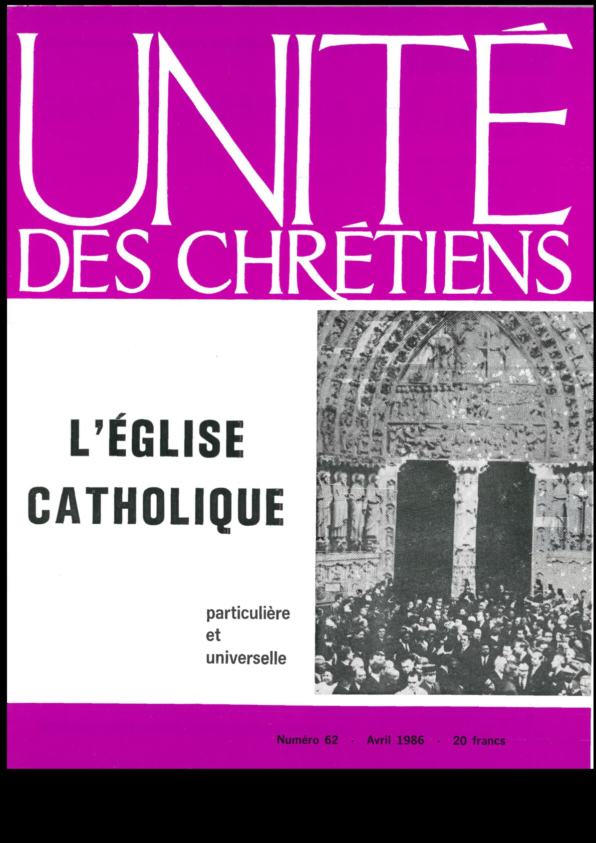 L’Église Catholique : particulière et universelle