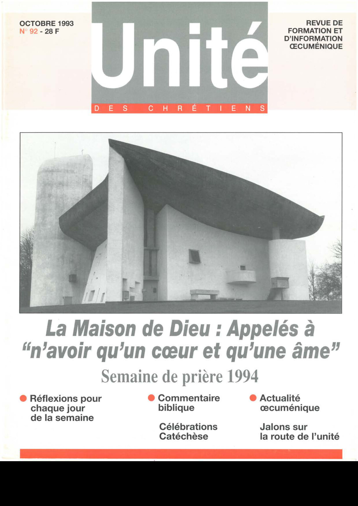 La Maison de Dieu : Appelés à « n’avoir qu’un cœur et qu’une âme », (SPPUC 1994)