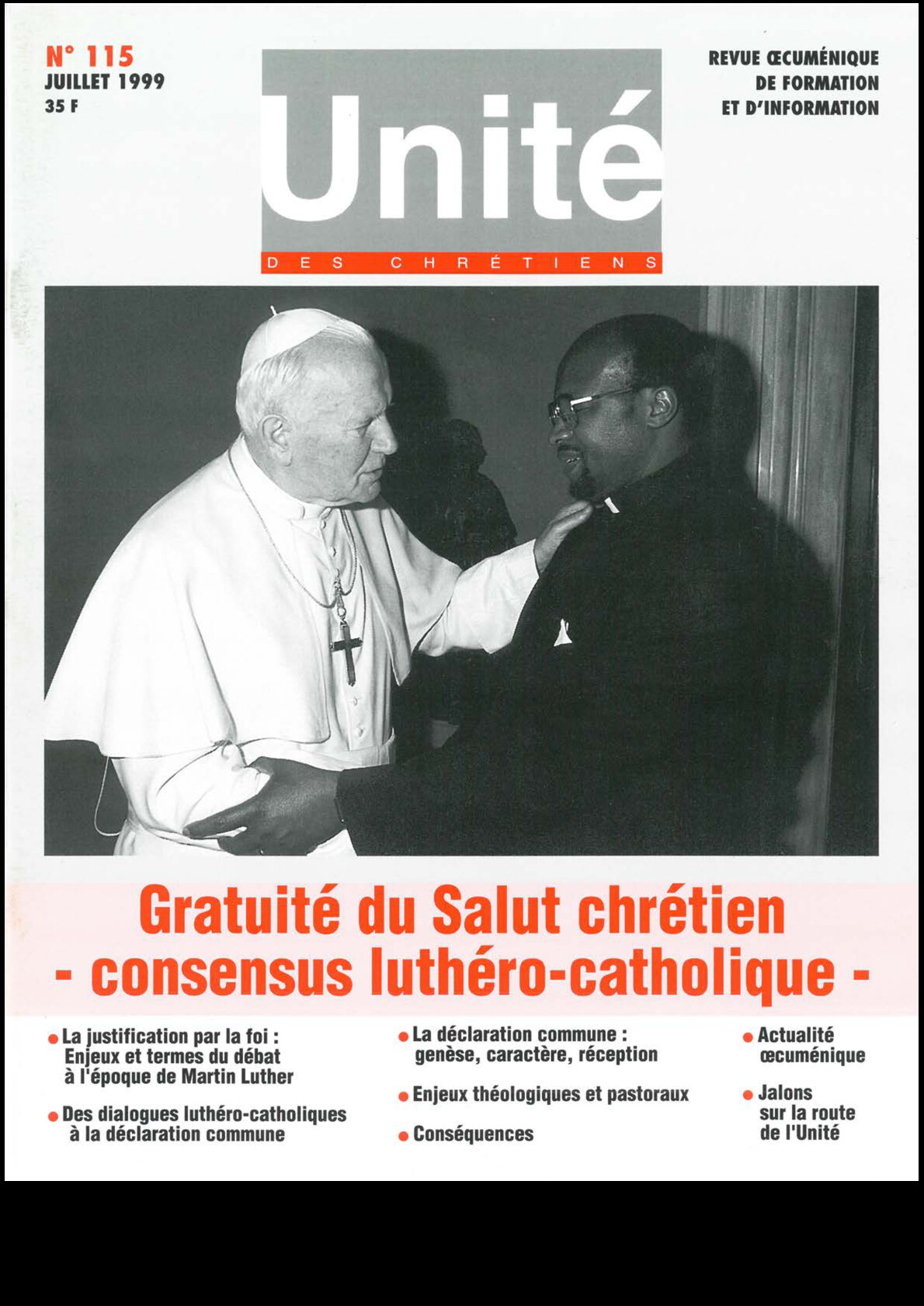 Gratuité du salut chrétien : consensus luthéro-catholique